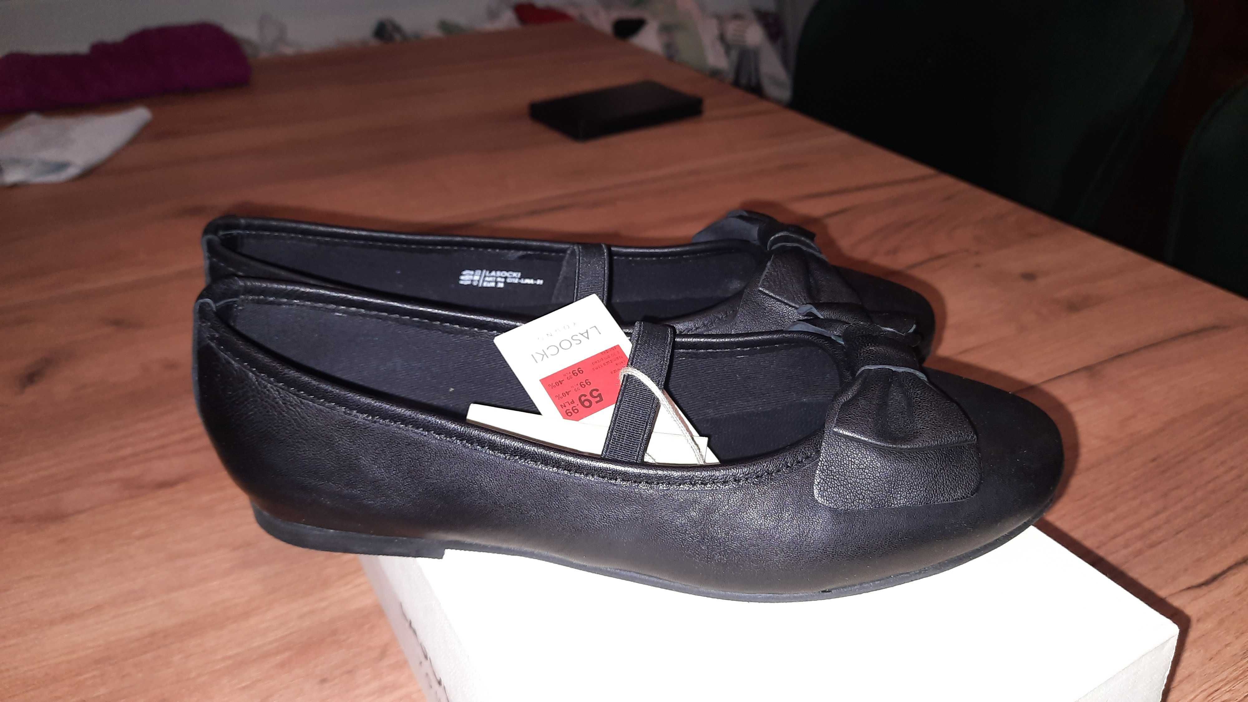 Buty baletki Lasocki Lina, czarne, r 36