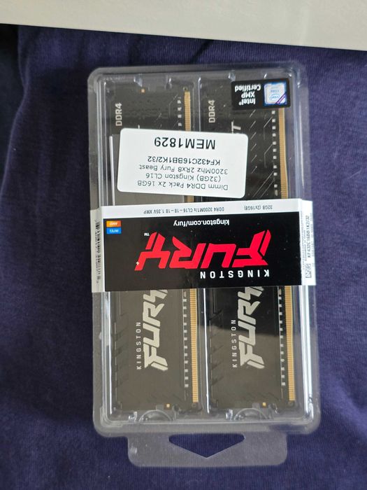 DDR4 Pack 2x 16GB (32GB) Kingston Fury Beast - Com garantia