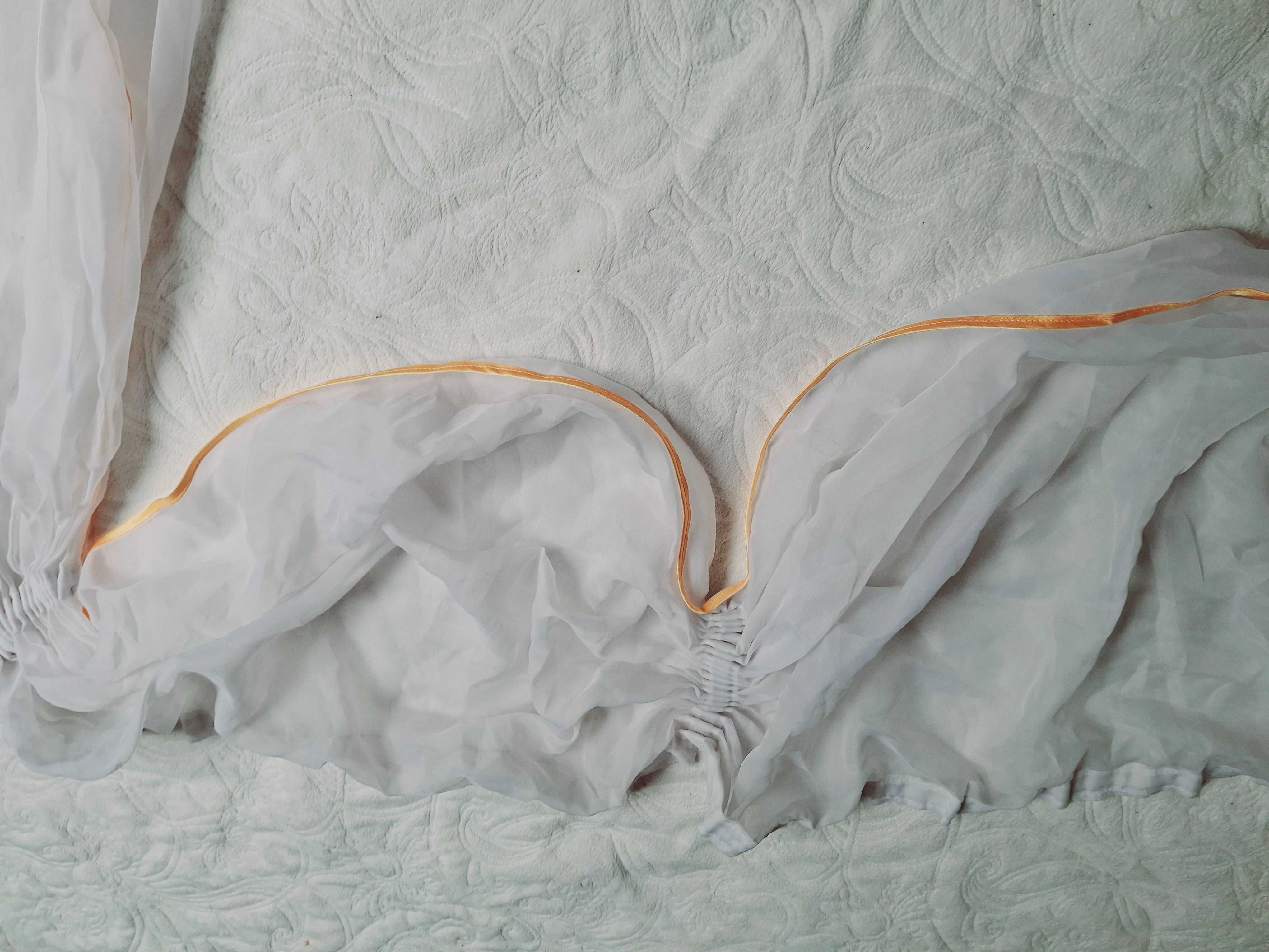 Lambrekin ozdobny biały na taśmie 180cm x 97cm pokój dziecięcy
