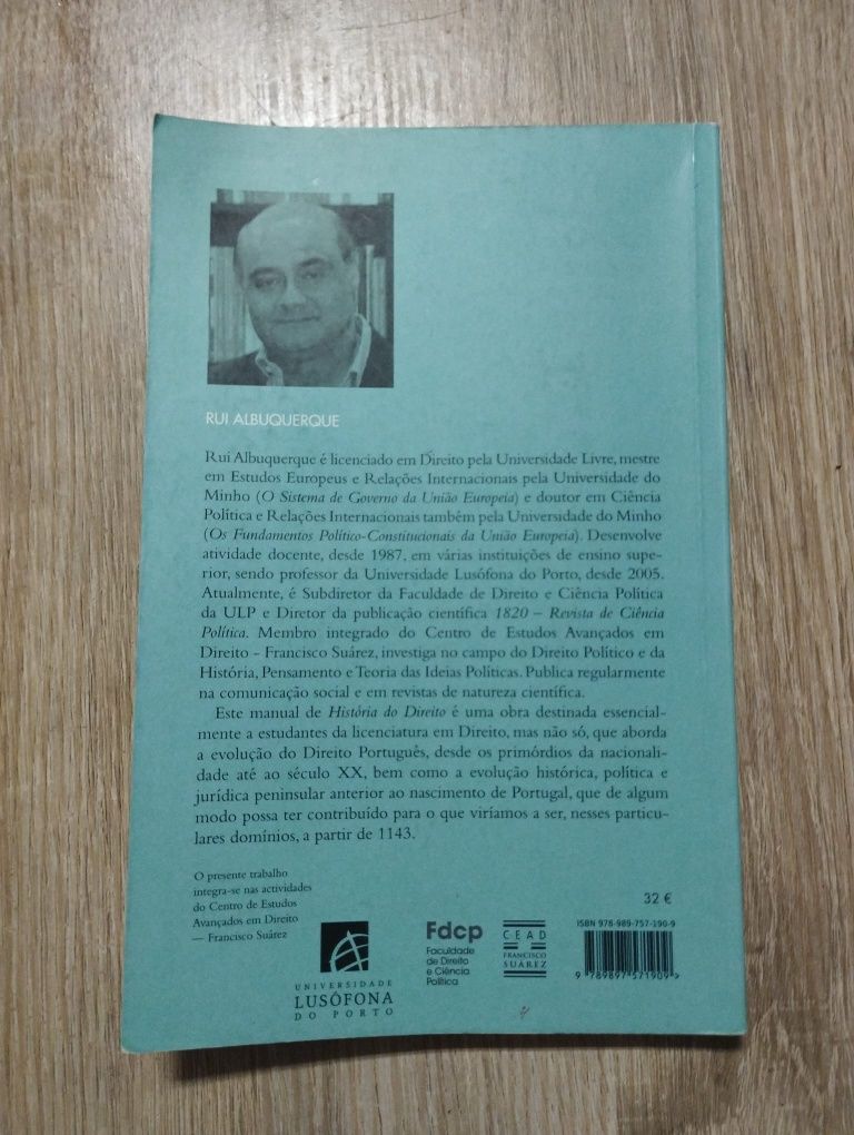 História do Direito Português- Rui Albuquerque