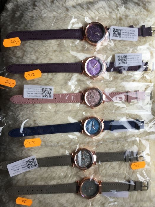 damski zegarek Nowy  Fioletowy brokatowy odbiór lub wysyłka