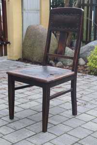 Krzesło secesyjne, stare, antyczne, zdobione, dowóz