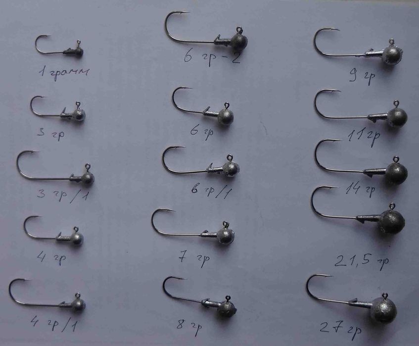 Джиг головки и разные грузики для спиннинга и рыбалки