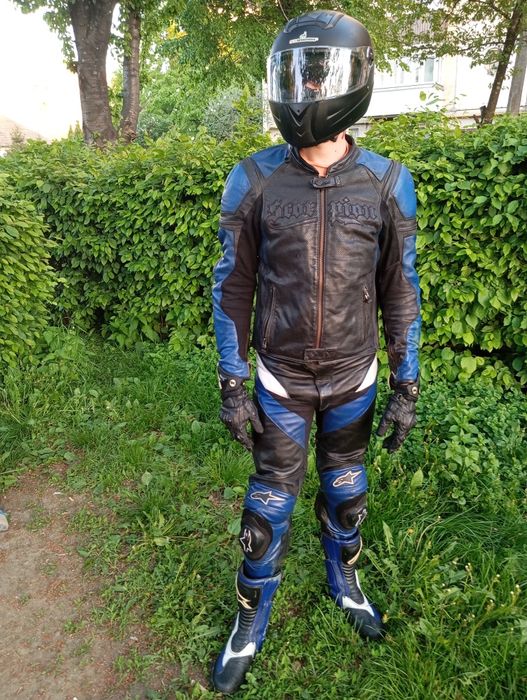 Мото костюм мото екіпіровка з натуральної шкіри