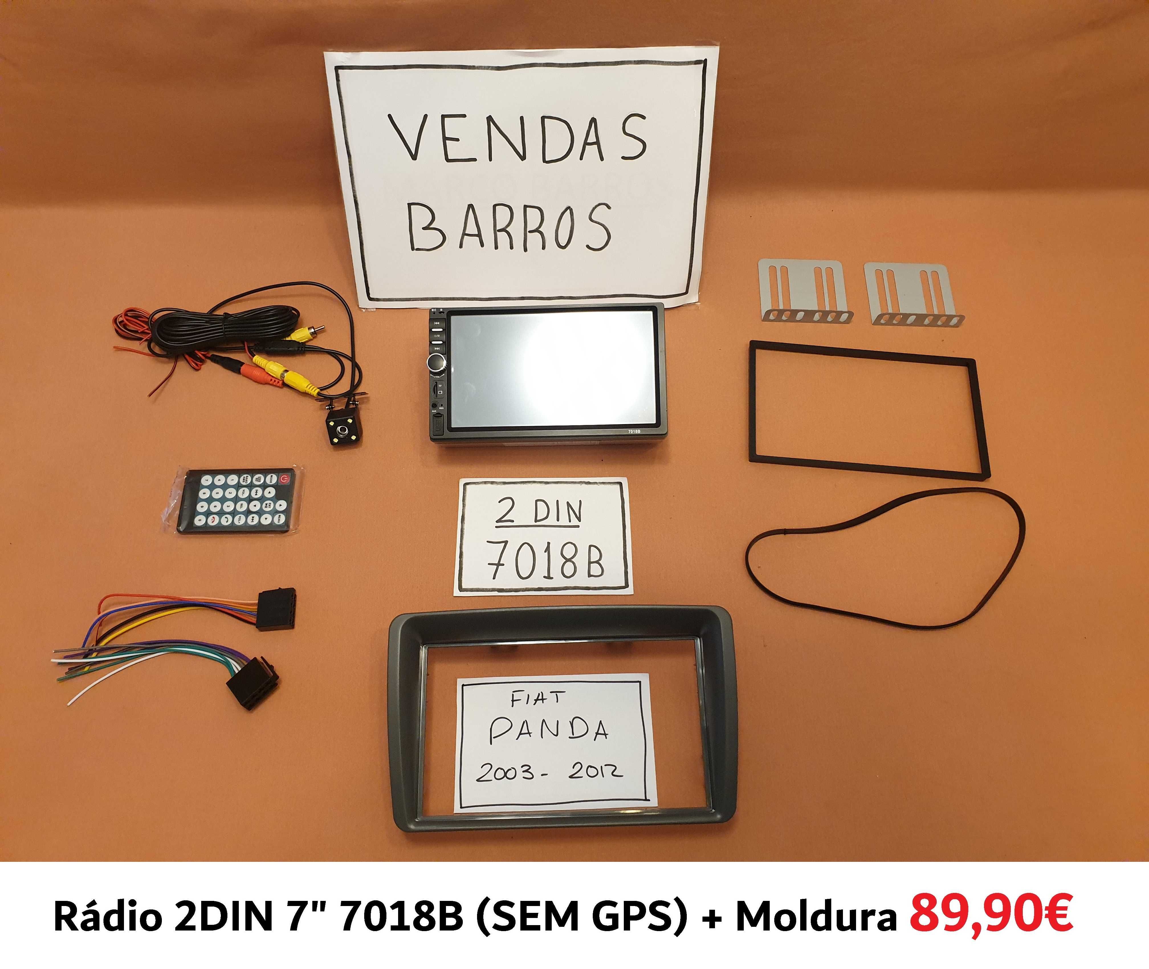 Rádio 2DIN • Fiat PANDA (2003 a 2023) • Android 169/319 GPS