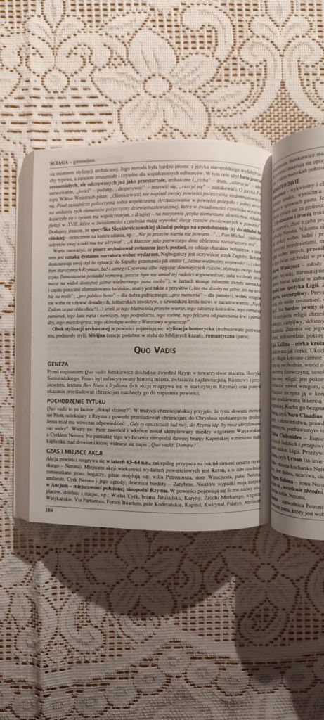 Streszczenia lektur Ściąga + repetytorium z polskiego i matematyki