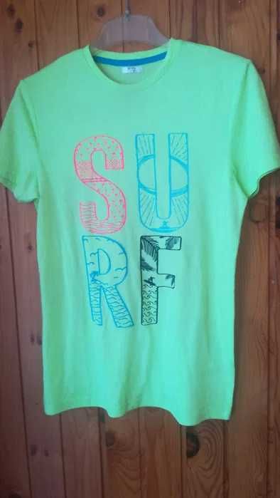 T-shirt koszulka letnia sportowa neon seledynowa S 36 164