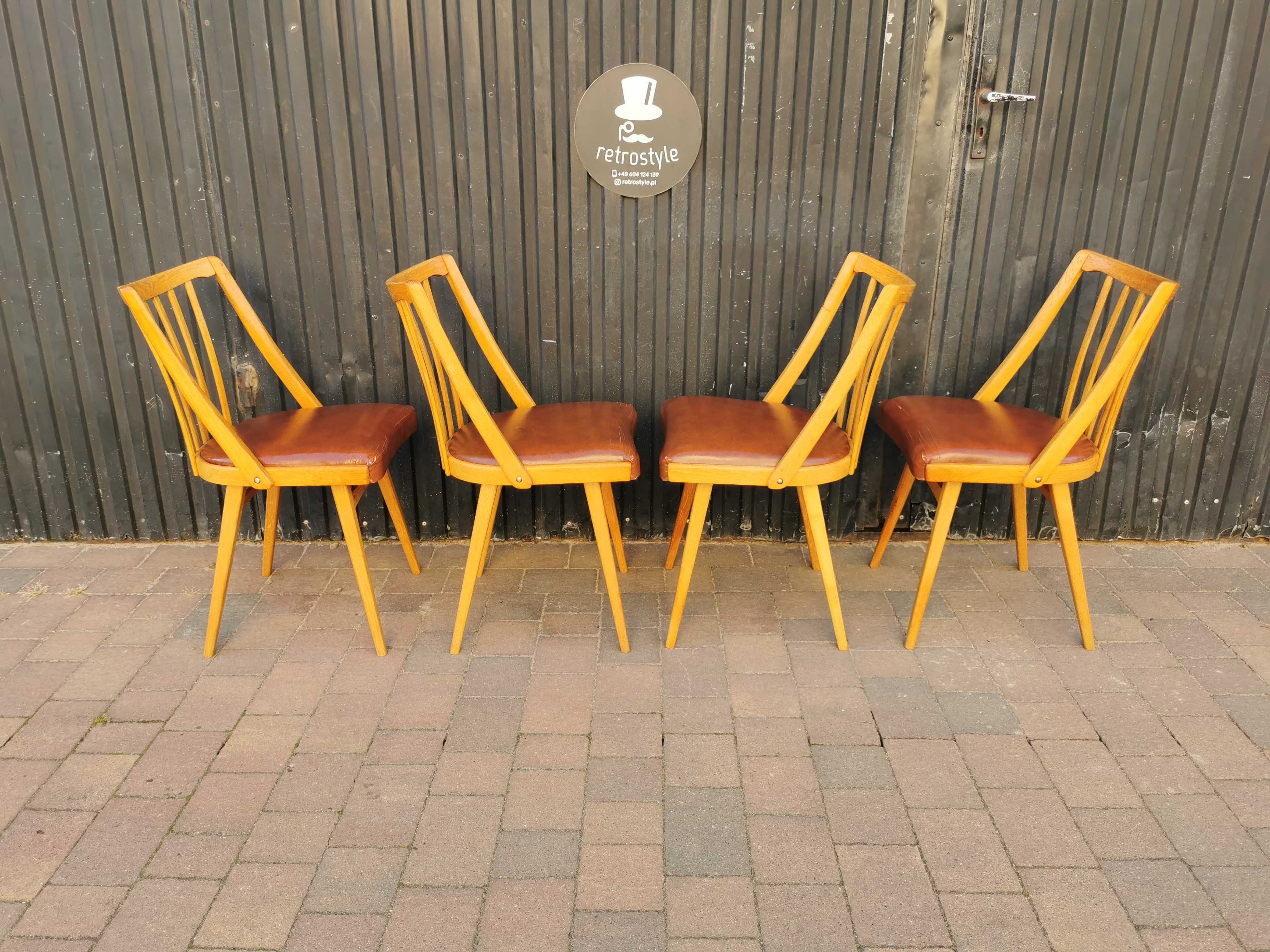 Krzesła TON proj. Antonín Šuman, Czechosłowacja '60, Prl design RETRO
