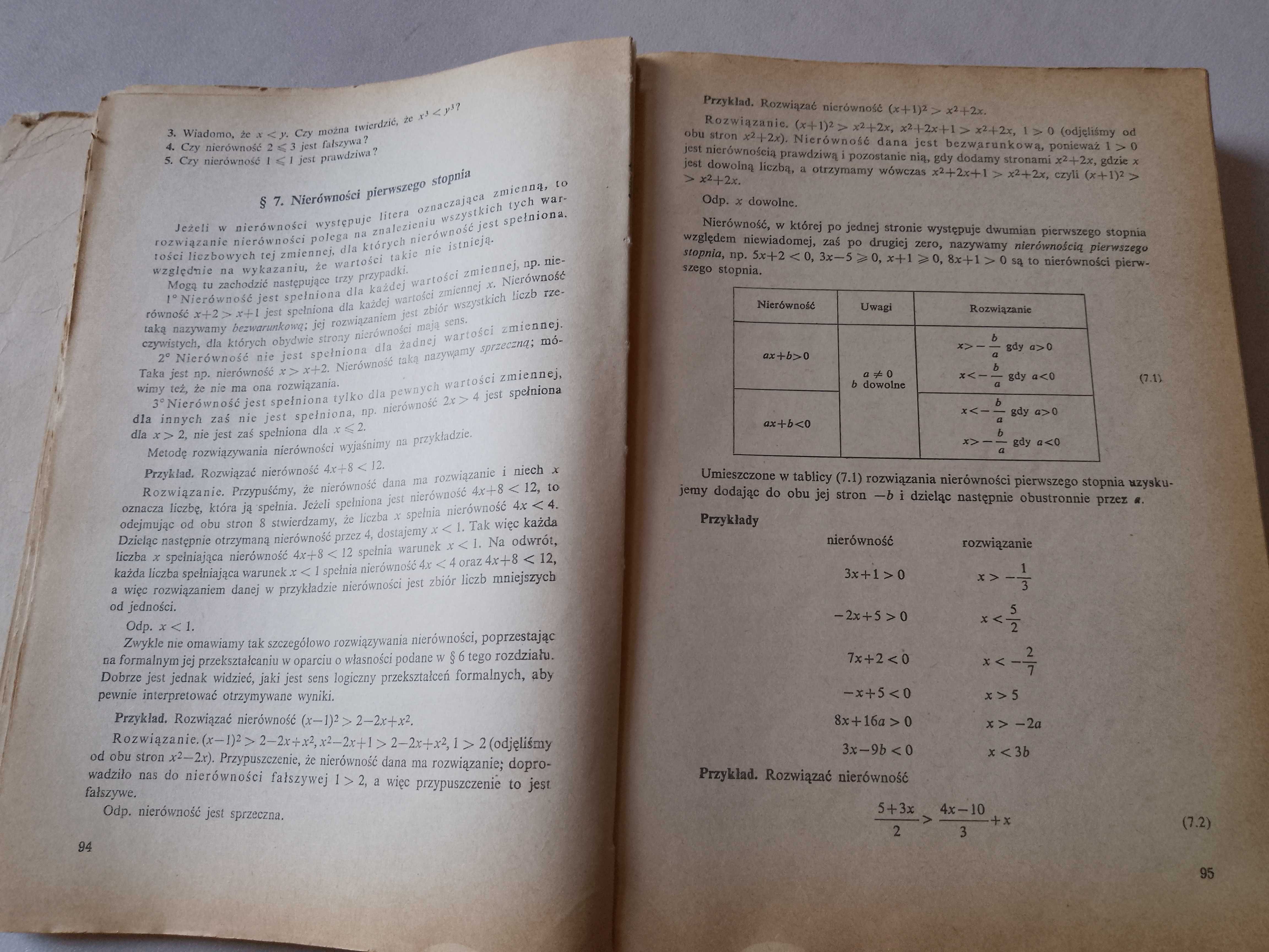 R. Leitner, W. Żakowski "Matematyka. Kurs przygotowawczy..." 1969
