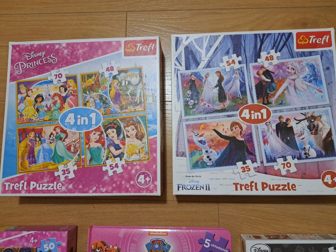 Książki i Puzzle dla dziewczynki 16szt.
