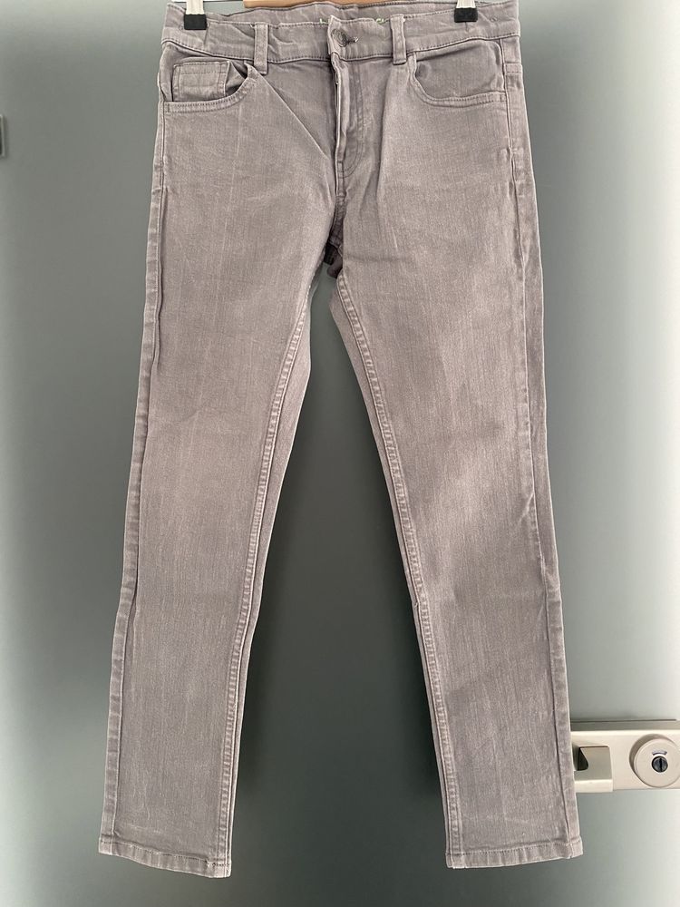 Spodnie chłopięce ‚bluezoo’, 11 lat, grafit jeans, skinny
