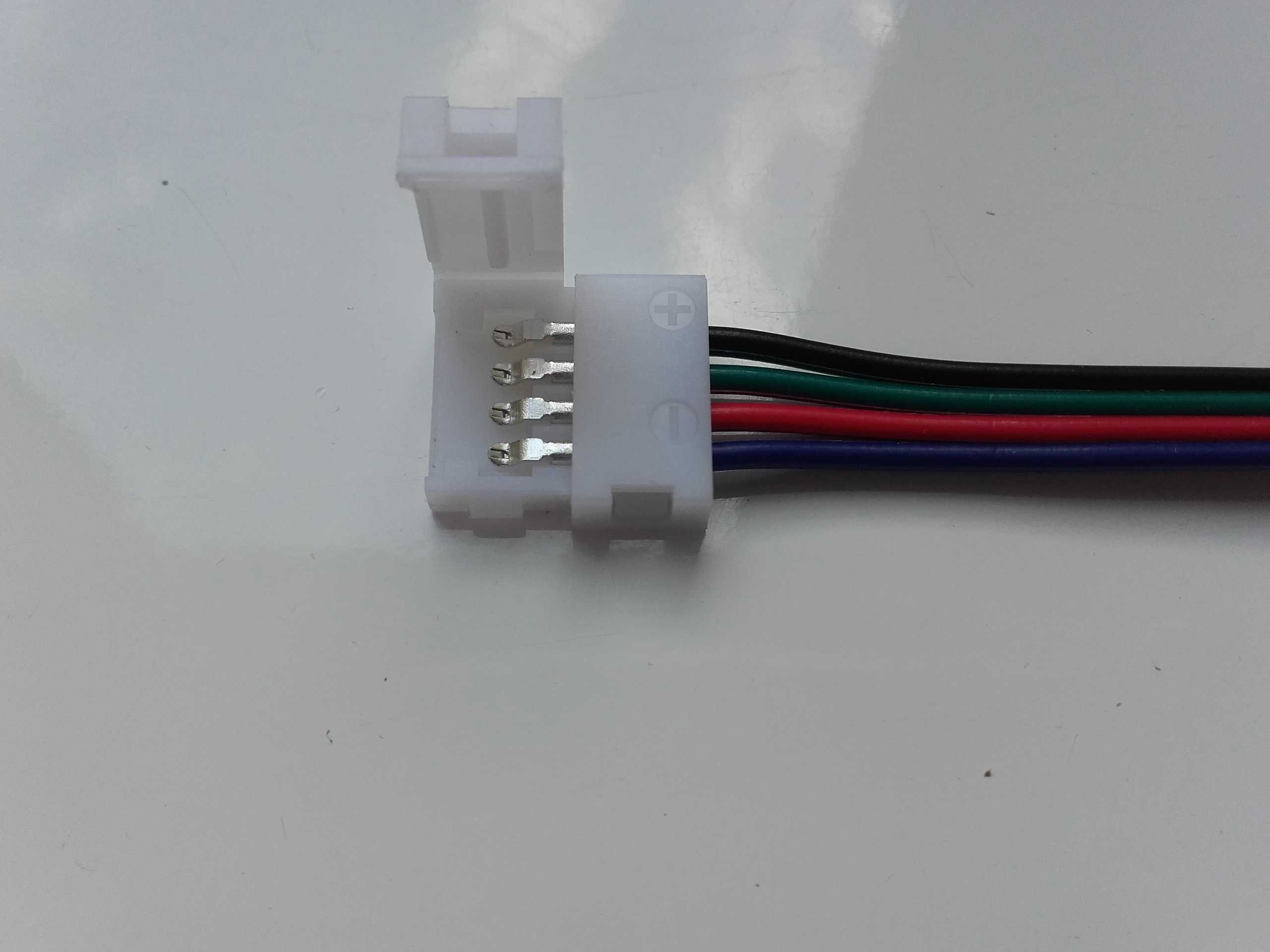 Złączka do taśm LED RGB z kablem + łącznik 4pin konektor bez lutowania