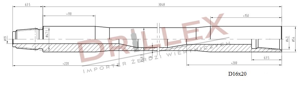 Żerdzie wiertnicze Vermeer D16x20 D16x22 60,3mm