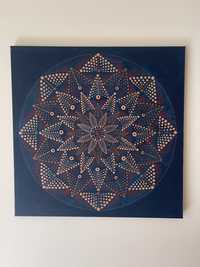 Mandala-akryl handmade 50x50 cm