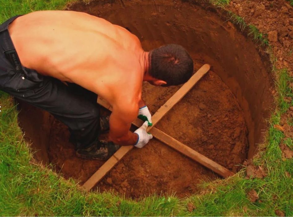 Септик з бетонних кілець монтаж каналізація вигрібна 5/8/21 м3