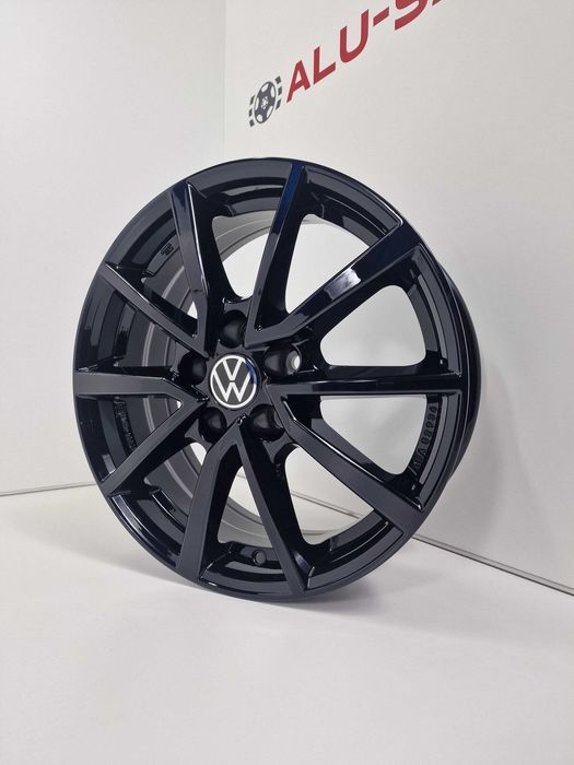 NOWE alufelgi VW 16'' 5x100 GOLF IV POLO Taigo T-Cross - Czarny Połysk