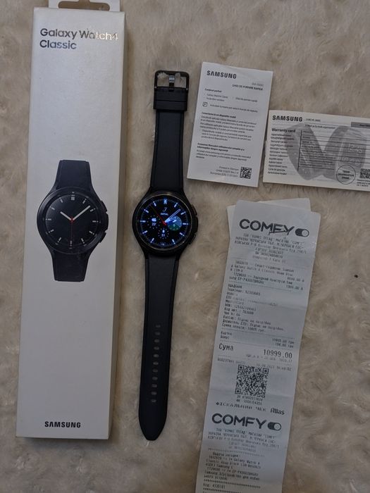 4Classic‼️ Чек ‼️коробка Galaxy watch 4 classic black 46mm Samsung Wat