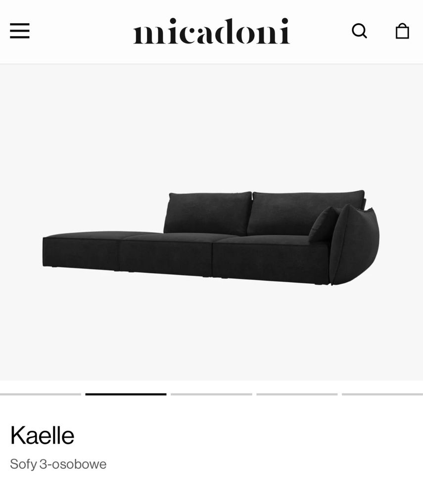 Micadoni Sofa Kaelle szary szenil nowa