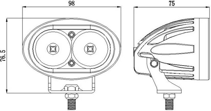 Світлодіодні фари балки ДХО Led 54 20W 12-24В Cree ПТФ Мото Авто DRL