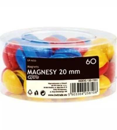 Magnesy 20mm tuba 60szt GRAND