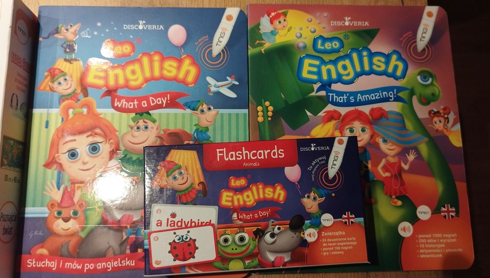 Ting mówiący długopis zestaw 8 książek gra karty