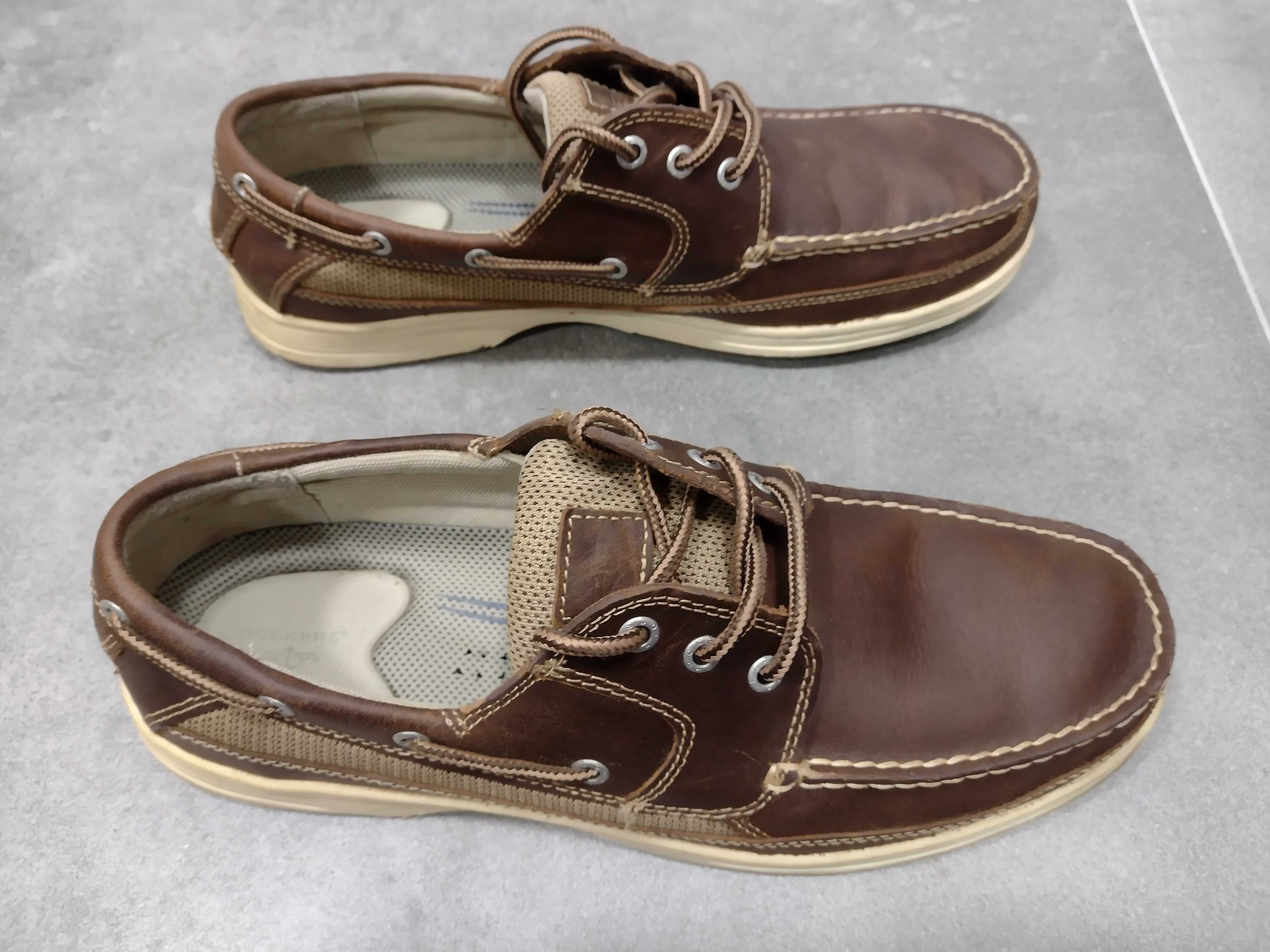 Buty Dockers meskie 45 brazowe skorzane mokasyny wiazane lato