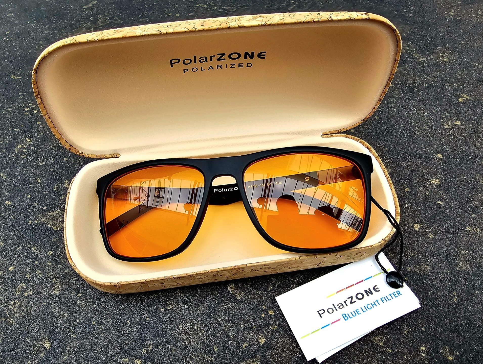 Okulary zerówki wieczorne nowe marki Polarzone