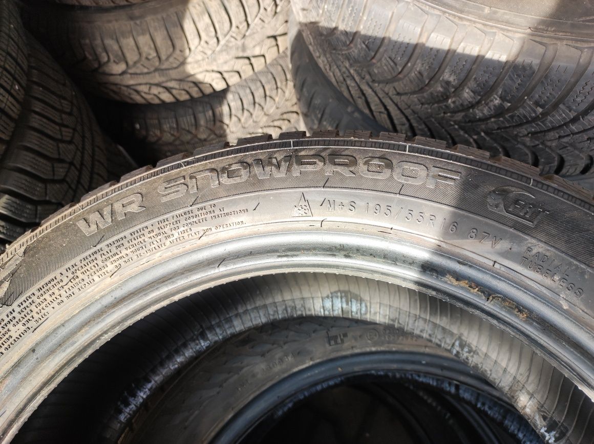 4 Opony zimowe Nokian WR Snowproof 195/55 R16 87V RUN FLAT