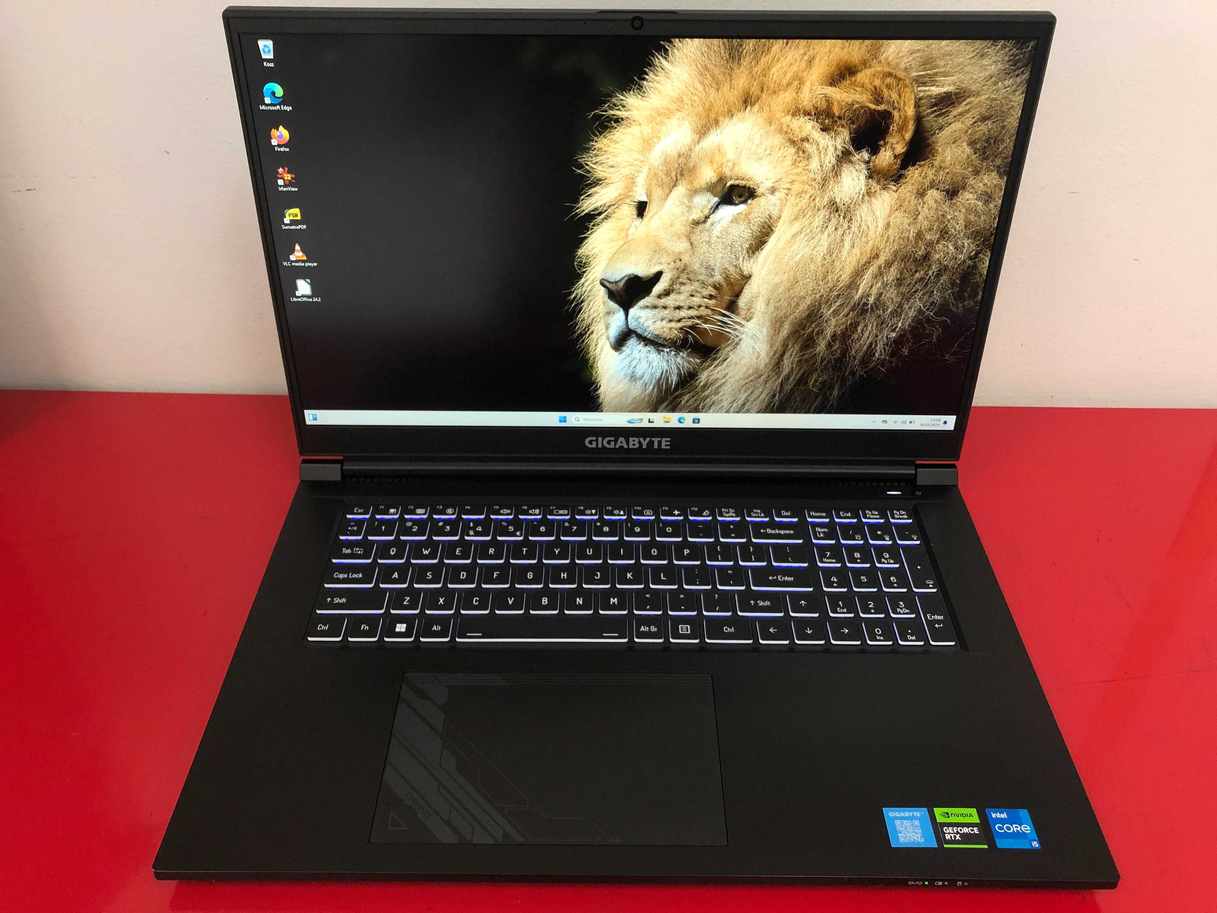 Dla Gracza Gigabyte G7 MF 17" i5-12gen 16 / 512 nVidia FV23% Raty 0%