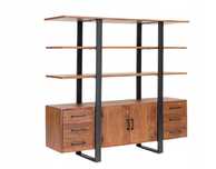 Regał z 6 szufladami Live Edge Soho 152x45x200 cm