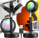 LAMPA ZACHÓD SŁOŃCA Lampka Sunset Lamp Projektor Wschód Słońce