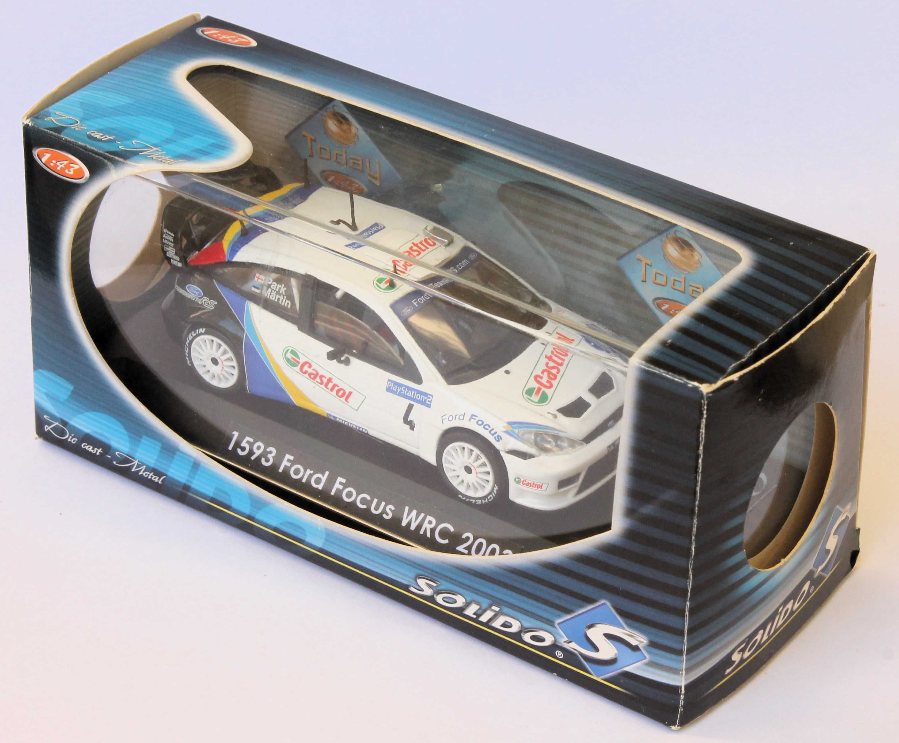 Miniaturas Ford Focus WRC Renault Clio Solido 1/43 c/ caixa