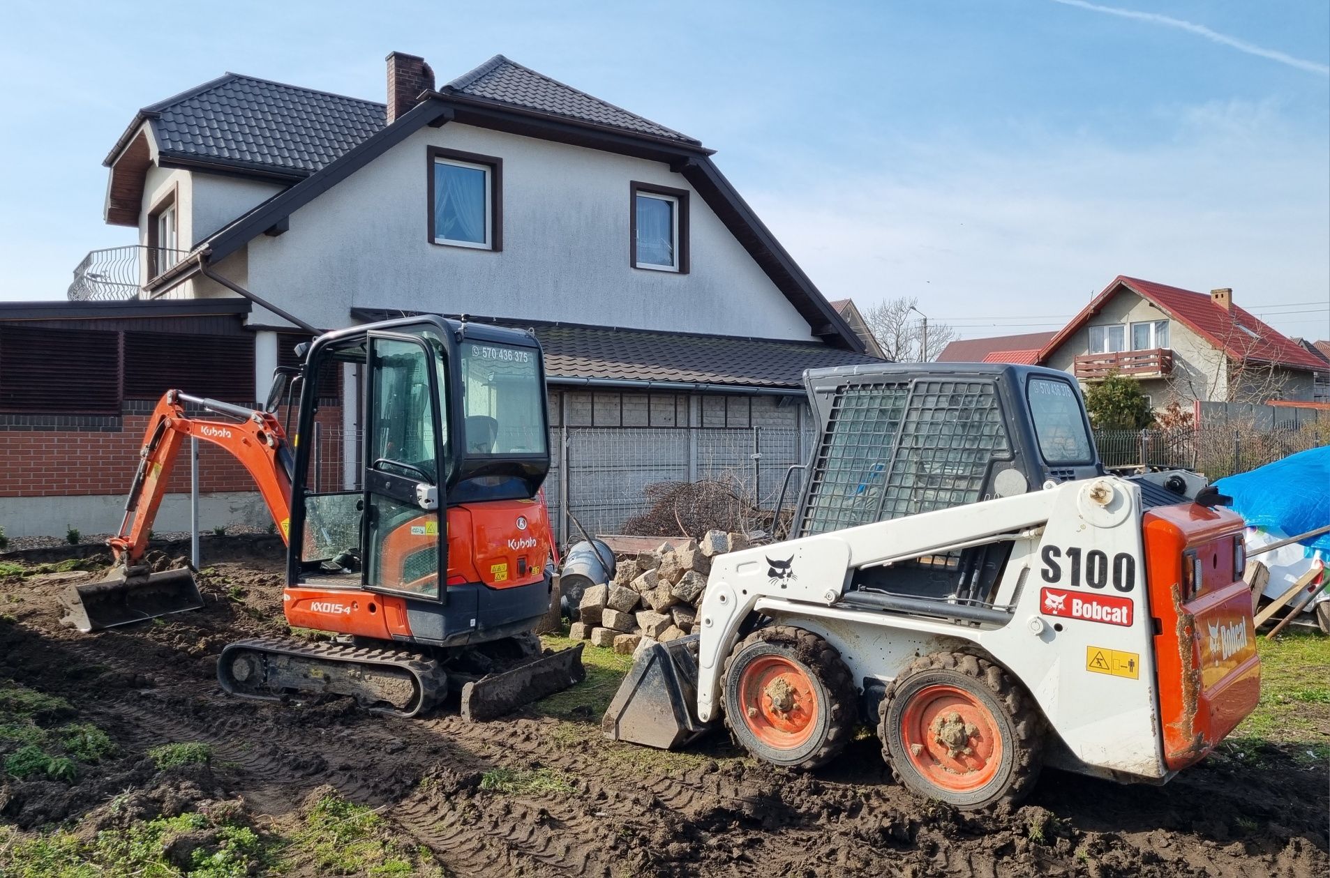 Wynajem Ladowarki Bobcat Uslug miniładowarka  Wroclaw Bielany Olesnica