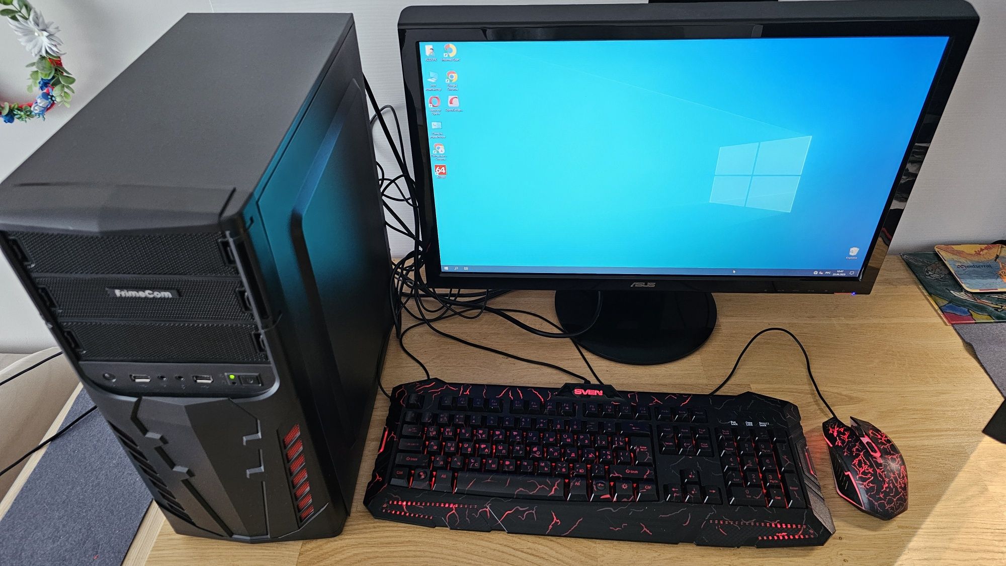 Компьютер i3-2120/6Gb/ssd+hdd+24 монитор Asus