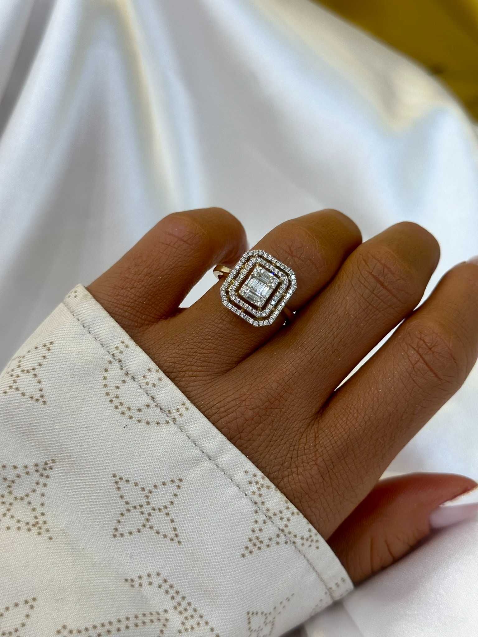 Pierścionek z diamentami naturalnymi 0.41ct