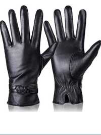 Nowe rękawiczki skórzane damskie rozmiar S
