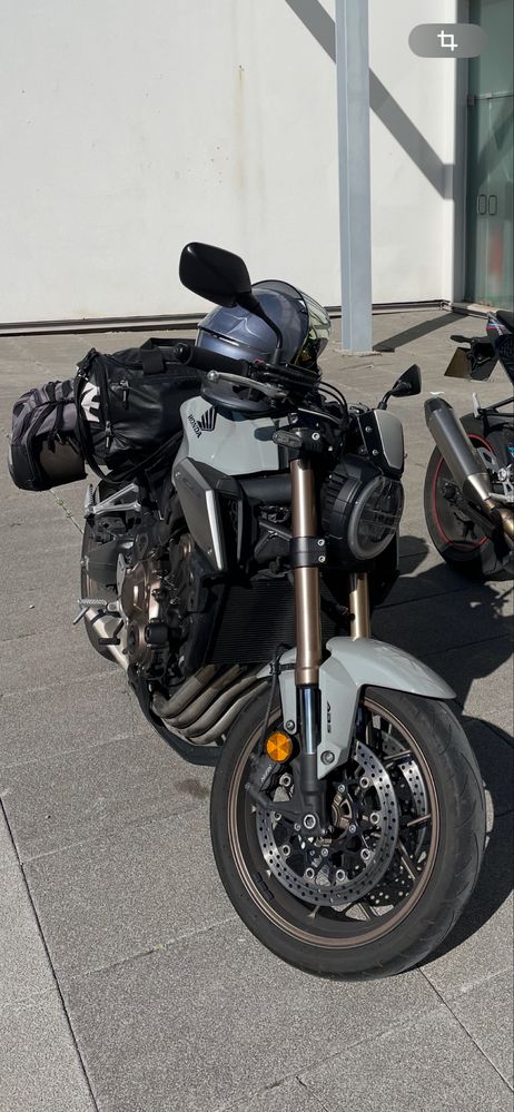 Honda CB650R cafe racer full power pearl grey