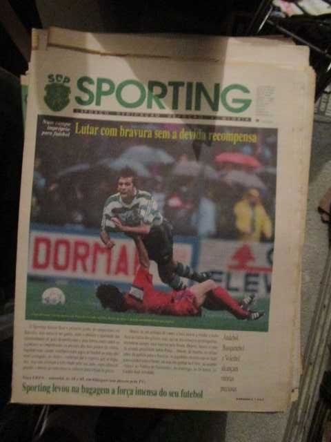 Jornais antigos SCP Sporting Competições Europa