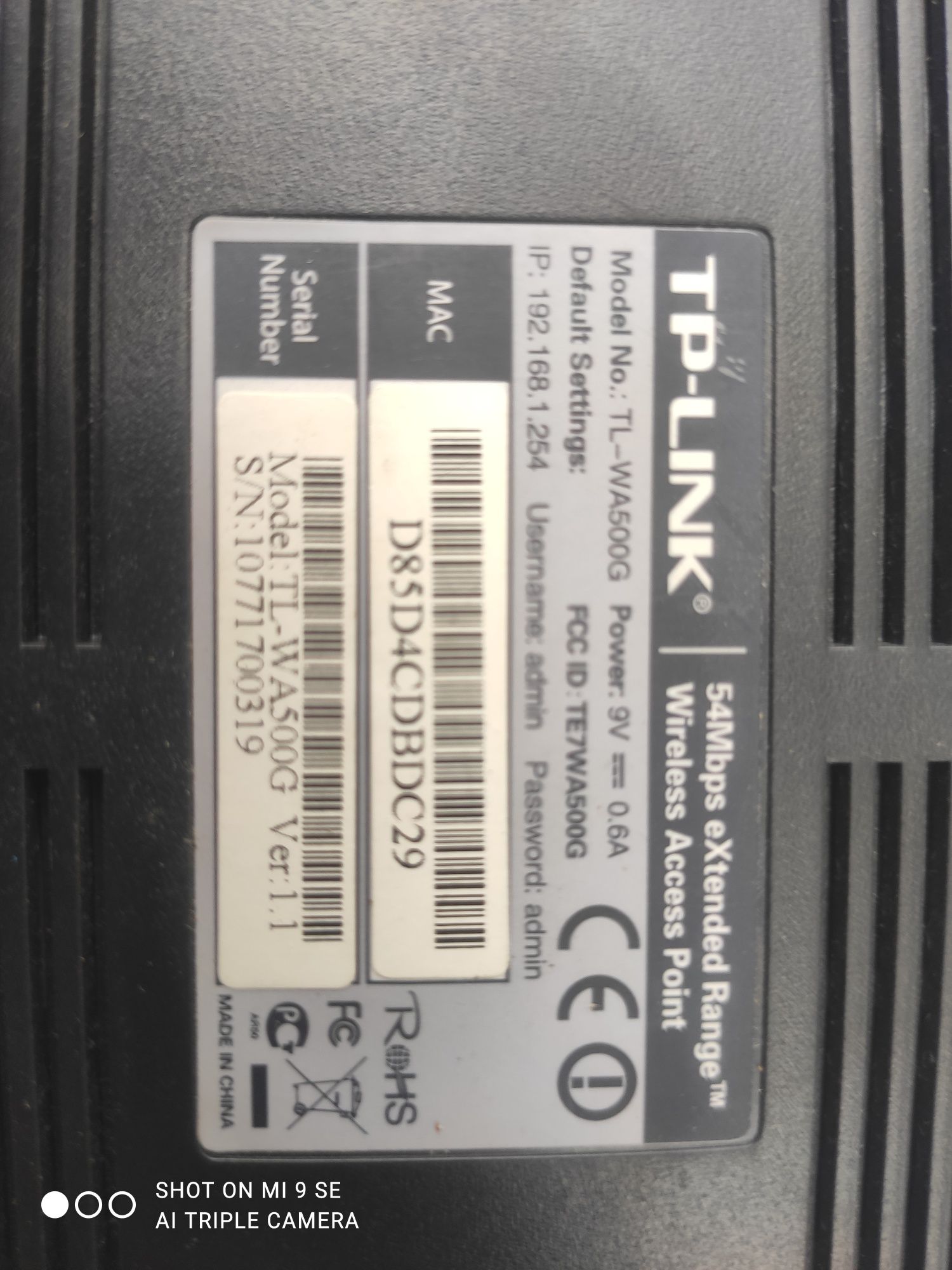 Router TP-Link TL-WA500G