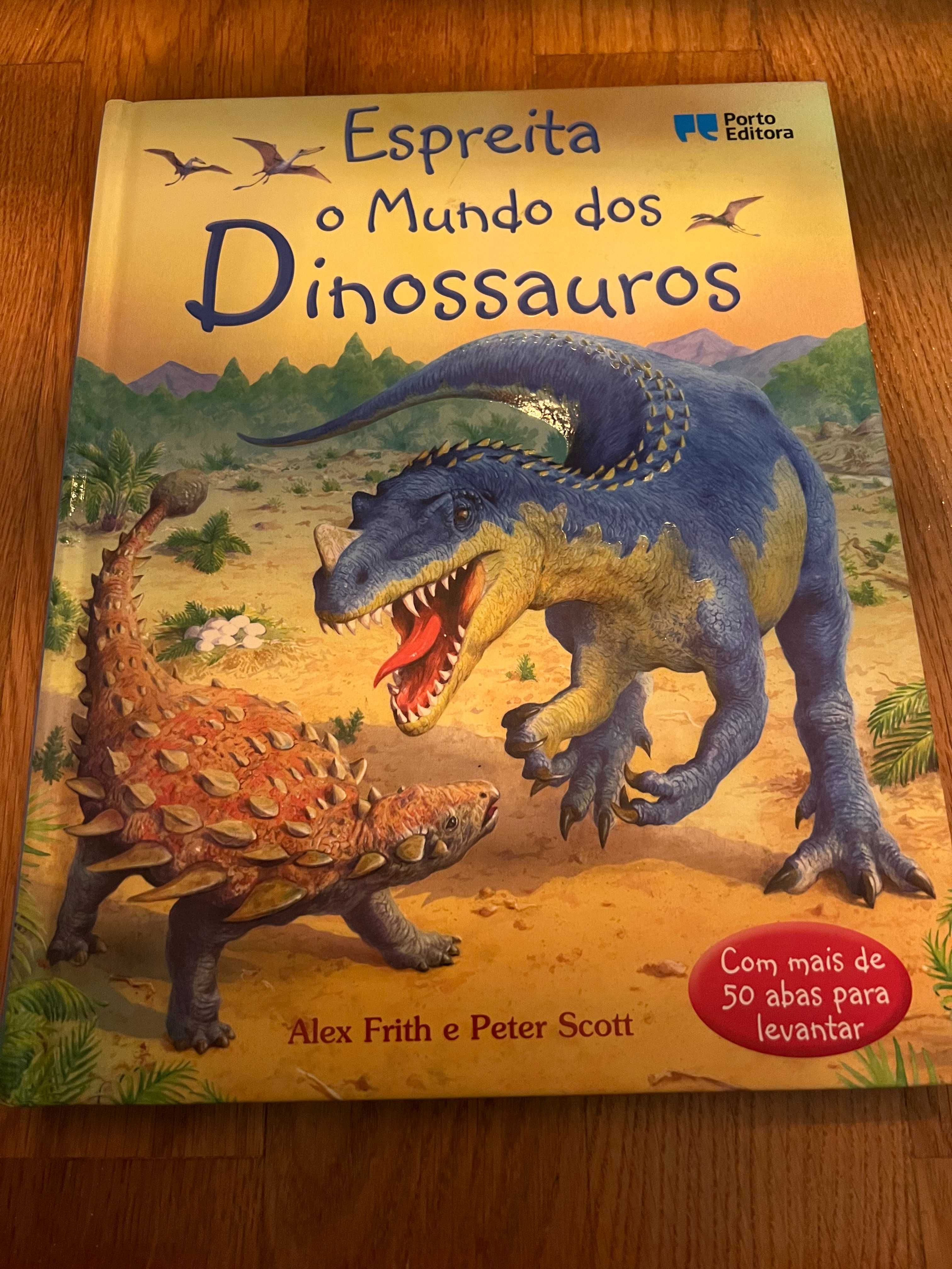 Livro "Espreita o Mundo dos Dinossauros"