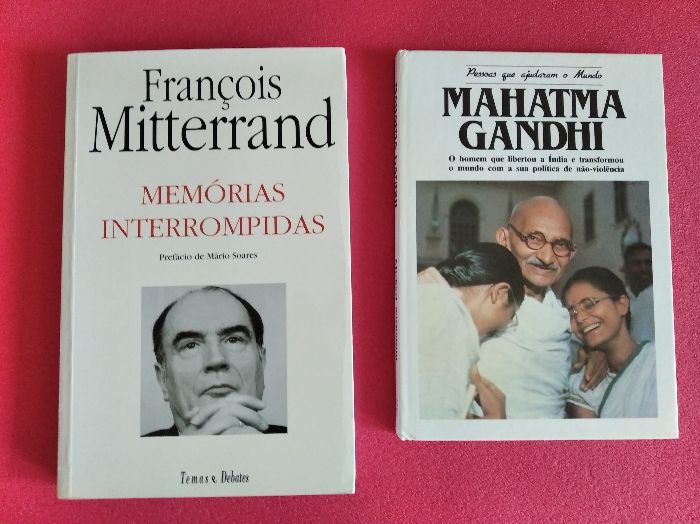 Biografias de Cavaco Silva, Miterrand, Sarkozy, Gandhi; Tse Tung,etc