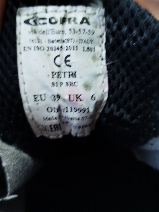 Cofra 38.5р. чоловічі робочі кросівки.