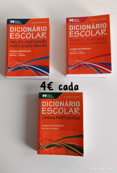 Dicionário português, inglês, francês