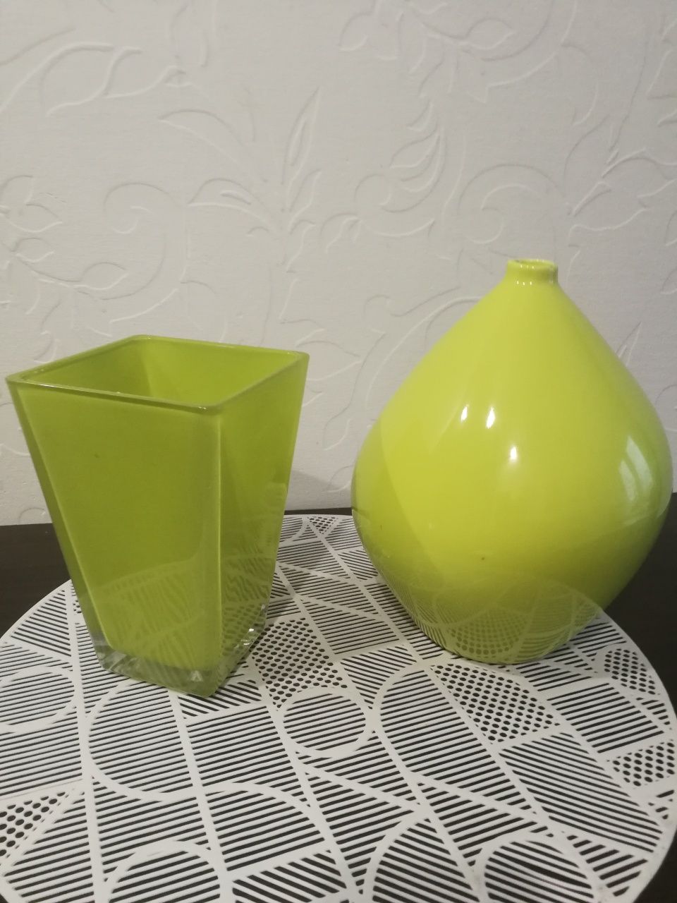 Wazon zielony szkło ceramika