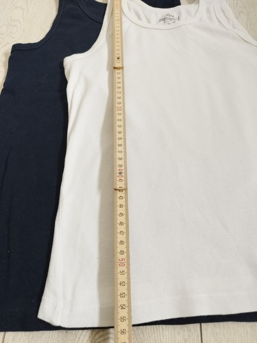 Podkoszulki chłopięce bez ramiączek 2szt 152/156