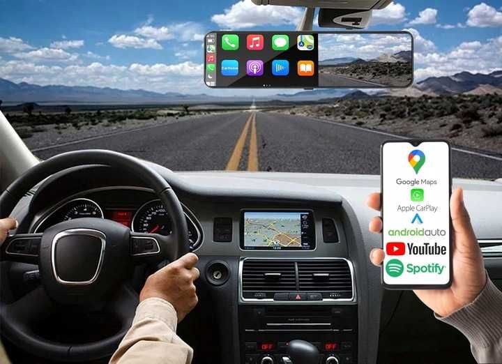 SMART Android QHD Kamera samochodowa wideorejestrator lusterko cofania
