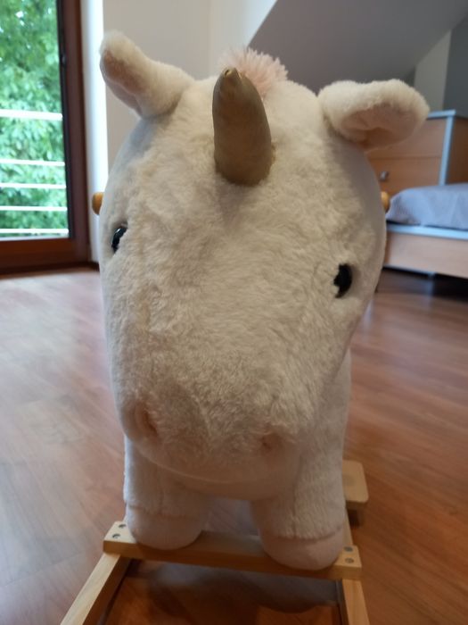 Jednorożec konik na biegunach Home&you drewniane płozy