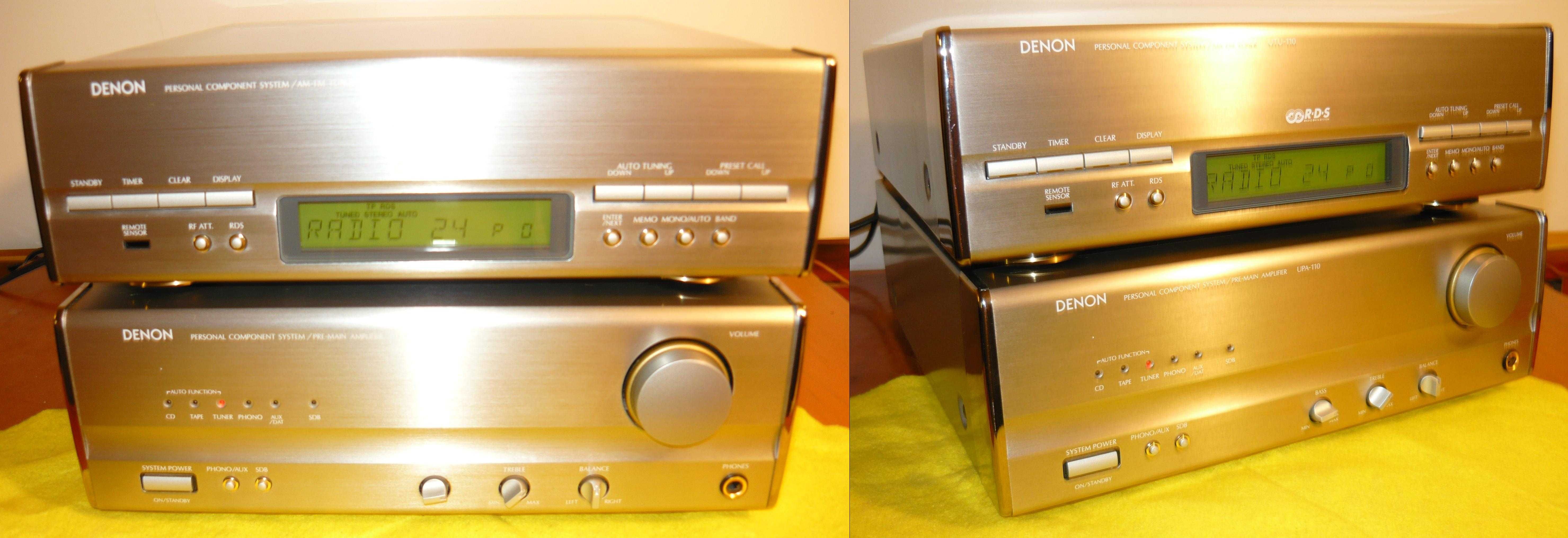 Wzmacniacz 2 x 60W Vinyl DENON 27 cm Tuner UPA-110 UTU-110 RDS radio