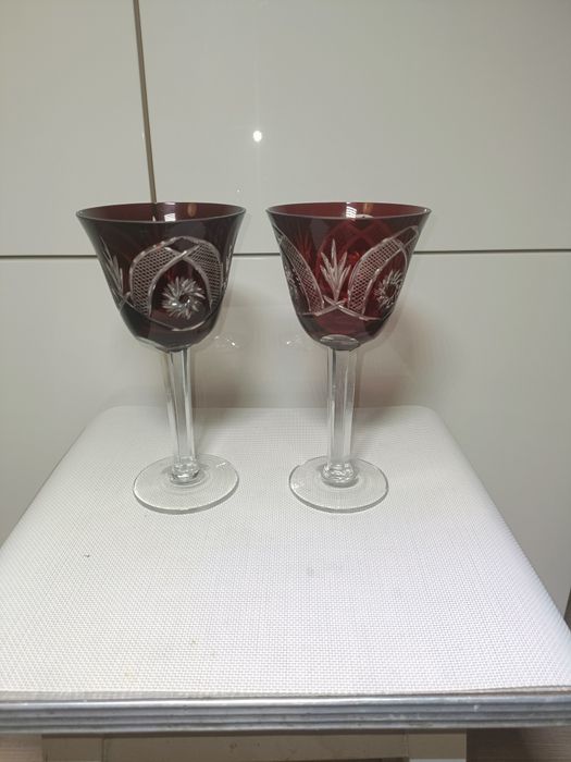 Kieliszki kryształowe z PRL