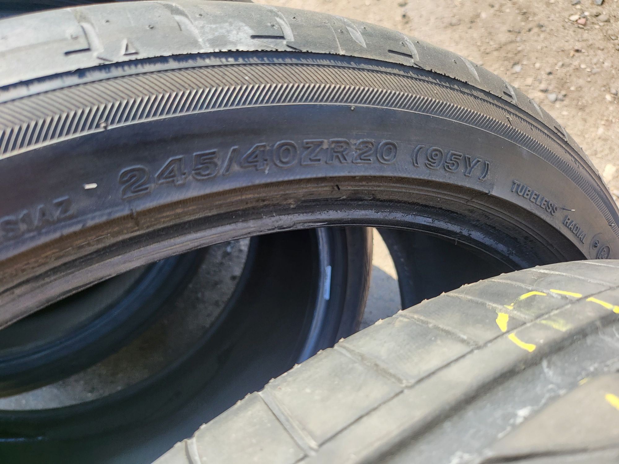 Opony letnie 245/40/20 95Y Bridgestone Potenza bieżnik 8mm-7,5mm 2016r